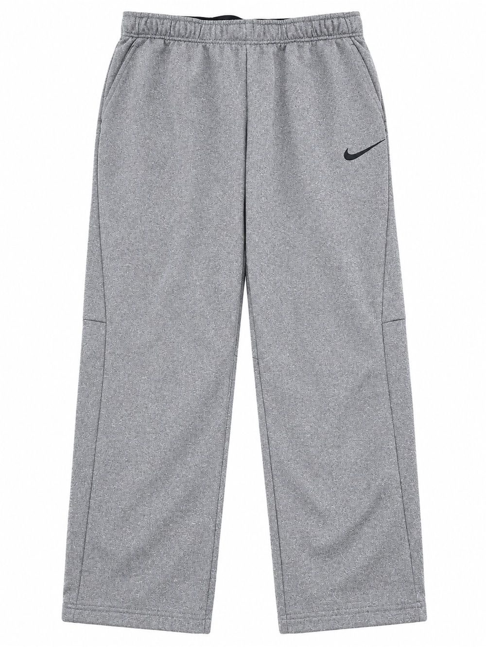 Nike Dri-FIT Gray Fleece Open Leg Sweatpants Logo Waistband Size L